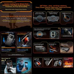 Blackview XPLORE 1 Rugged Phone 16GB+512GB 6.78'' 120Hz 2.4K Display 20MP Night vision Android 15 20000mAh 5G NFC Smartphone