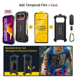 Ulefone Armor 27T Pro+ 5G Rugged Phone 10600mAh Smartphone Android 15 50MP+64MP Night Camera 6.78" Up to 24GB RAM+256GB ROM NFC