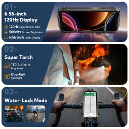 Ulefone RugKing 4 Pro Rugged Phone Android 15 Up to 16GB+256GB Waterproof Smartphone 10200mAh 48MP Camera NFC Global 6.56" 120Hz