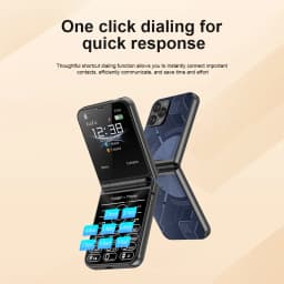 SERVO Flilo9 3G Mobile Phone Dual SIM Standby Call Recording Speed Dial FM Radio Blacklist Flashlight Foldable Button Cellphones