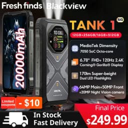 Blackview Oscal TANK 1 Rugged SmartPhone 5G 6.78" 2.4K 120Hz Display Dimensity 7050 20000mAh NFC 64MP AI Cellphone