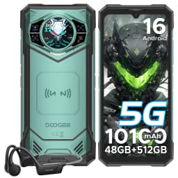 DOOGEE S200 X 5G Rugged Phone 32GB+512GB Smartphone 6.72” FHD+120Hz IPS screen Dimensity 7050 10100mAh battery AI Mobile Phones