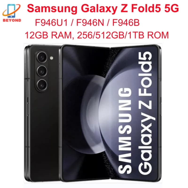 Original Samsung Galaxy Z Fold5 Fold 5 5G F946U1 F946N F946B 7.6" AMOLED 12GB 256/512GB/1TB Snapdragon NFC Foldable Cell Phone