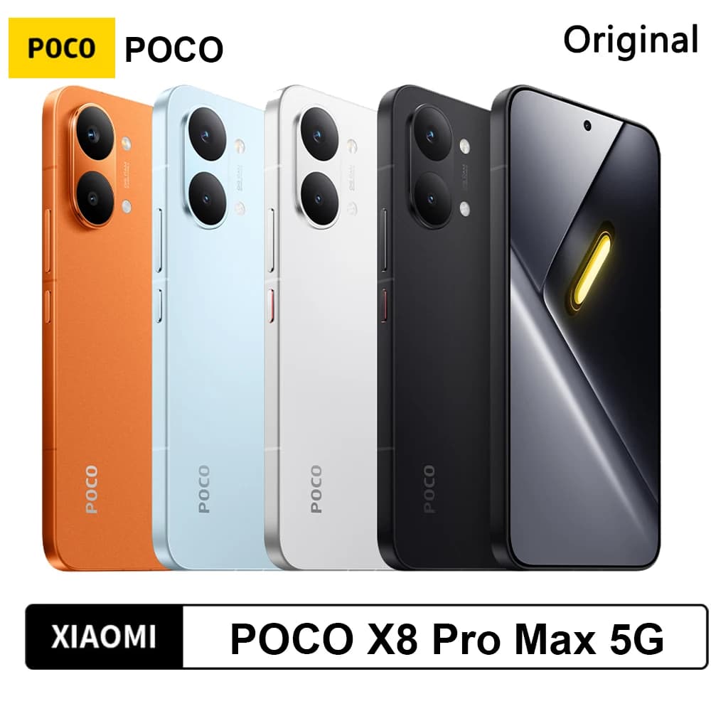 Global Version POCO X8 Pro Max 5G NFC Smartphone, 8500mAh Monster Battery, Dimensity 9500s, 6.83'' 1.5K 120Hz AMOLED Display,