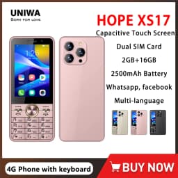 UNIWA HOPE XS17 4G Touch Screen Keypad Phone Android 8.1 Dual SIM Card 3.5 Inch 2GB RAM+16GB ROM 2500mAh Cellphone Whatsapp GPS