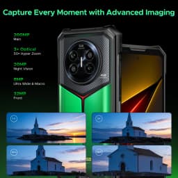 DOOGEE V50 Rugged Phone 52GB+512GB MediaTek Dimensity 8300 200MP Camera 11000mAh 66W Fast Charging 6.78" FHD+ 120Hz Display Android 16 Atmosphere Light Smartphone
