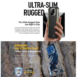 Ulefone Armor 22 Rugged Phone 8GB+128GB / 256GB 6.58'' Android 13 Helio G96 Octa Core 64MP Rear Camera 4G NFC Smartphone