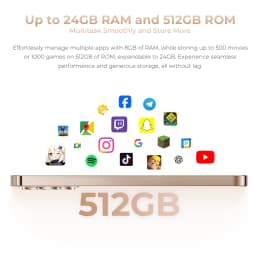 OUKITEL P1 PRO Smartphone 6.7" FHD+ AMOLED 120Hz Display 24GB+512GB Android Mobile Phone 5150mAh Battery 50MP Camera Helio G100