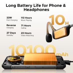 DOOGEE S200 X 5G Rugged Phone 48GB 512GB 6.72" FHD+ 120Hz MTK Dimensity 7050 10100mAh Battery Android 16 NFC Smartphone