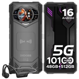 DOOGEE S200 X 5G Rugged Phone 48GB 512GB 6.72" FHD+ 120Hz MTK Dimensity 7050 10100mAh Battery Android 16 NFC Smartphone