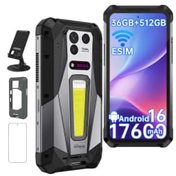 Unihertz 8849 TANK 5 Rugged 5G Smartphone with 2K Projector 9400e CPU 3K AMOLED 17600mAh 18+512GB Support ESIM WiFi 7 Android 16