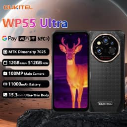 OUKITEL WP55 Ultra Rugged Phone - Thermal Imaging 5G MTK 7025,11000mAh,12+512GB,108MP 6.6" NFC Android15 Mobile