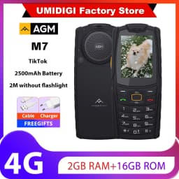 AGM M7 2+16G Volte Android Feature Phone Waterproof Touch Screen 2500mAh Cellphone with English Russian keyboard