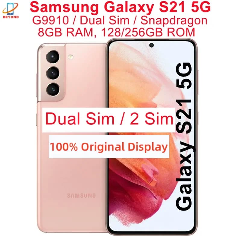 Samsung Galaxy S21 5G Dual Sim G9910 6.2" AMOLED ROM 128/256GB RAM 8GB Snapdragon NFC Octa Core Original Android Cell Phone