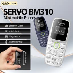 SERVO BM310 Super Mini Mobile Phone 2 SIM Standby Call Recording Magic Voice Blacklist MP3 Player 2G GSM Small Backup Cellphones