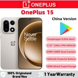 Oneplus 15 Unlocked Original Smart Phone Snapdragon 8 Elite Gen5 50MP IP69 Waterproof OTA 6.78'AMOLED Camera 120W Charge 7300mAh