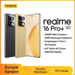 realme 16 Pro Plus 5G Smartphone 2026 New Snapdragon 7 Gen 4 200MP Camera 6.8'' AMOLED 144Hz Curved Screen 7000mAh Battery NFC