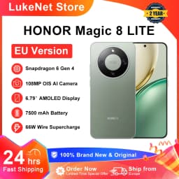 HONOR Magic 8 Lite EU Version 5G Smartphone Snapdragon 6 Gen4 2.5m Drop-Resistant IP69K Dust-Resistant 7500mAh 108MP OIS AI eSIM
