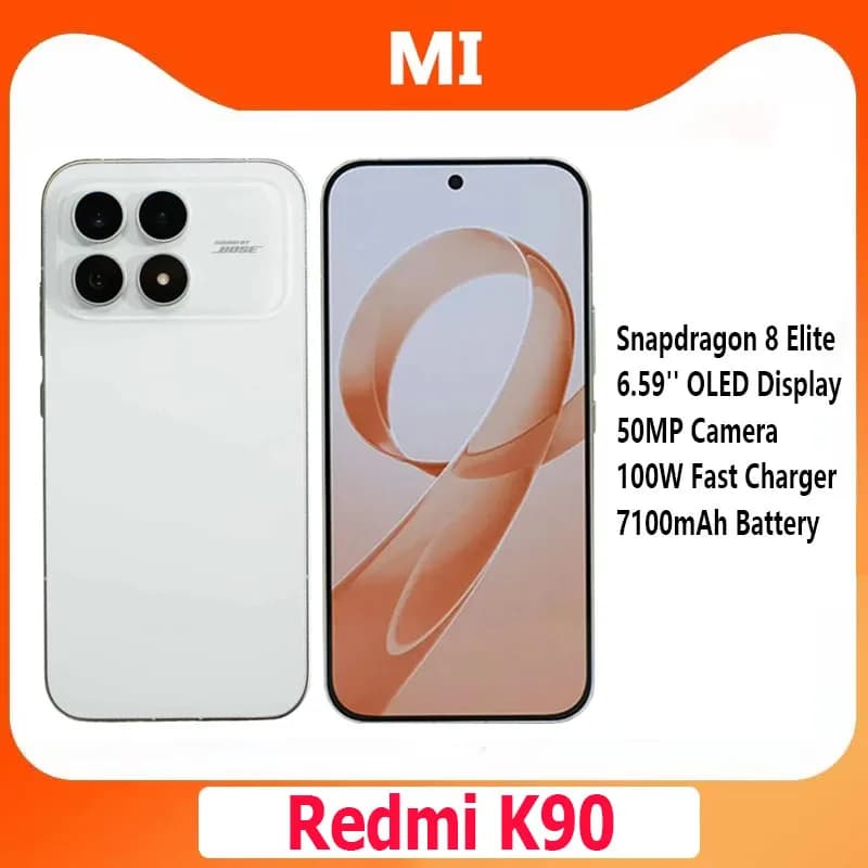 New Xiaomi Redmi K90 5G Snapdragon 8 Elite 6.59" OLED Screen 50MP Camera 100W 7100mAh Wireless Charging HyperOS 3 CN Version