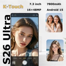 K-Touch HOT NEW Mobile Phones For S26 Ultra Smartphone Android 15 Smartphone 5G Dual Card Dual Standby Cell phone 7.3 Inch 16+48MP Camera 22GB+2TB 7800mAh Battery Face Unlocked Global Version Cellphones