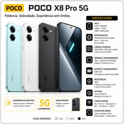 Xiaomi POCO X8 Pro 5G NFC Dimension 8500-Ultra 512GB 8GB RAM 6.59 "50 + 8MP 20MP (Global)