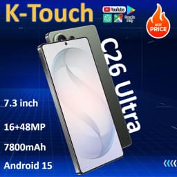 K-Touch Mobile Phones C26 Ultra 5G Dual SIM Smartphone Android 15 Cell Phone 7.3 Inch 16+48MP 22GB+2TB 7800mAh Face Unlocked Cellphones For Men Women