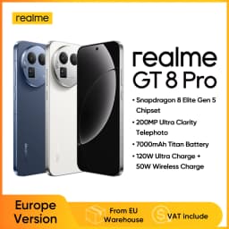realme GT 8 Pro Smartphone EU Version Snapdragon 8 Elite Gen 5 200MP Ultra Camera, 7000mAh Battery, 120W Wireless Charging and 50 W Not Included