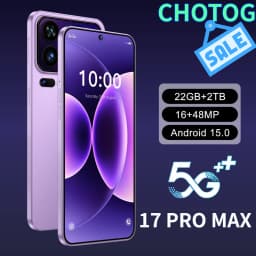 CHOTOG New Cell Phone 17 Pro Max Mobile Phones Android 5G 7.3 HD Smartphone 22GB 2TB 7800mAh Octa Core Unlock Dual SIM 16+48MP Camera