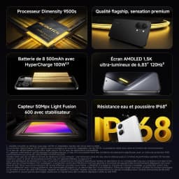 Poco X8 Pro Max 5g Smartphone,12Gb+256Gb|12Gb+512Gb,Dimenity 9500S Processor,6.83" 1.5K Ultra Bright Amoled Display,120Hz,8500Mah Battery 100W Hypercharge