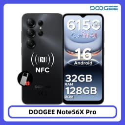 DOOGEE Note56X Pro Smartphone Android 16 32GB+128GB 6.56" HD+ Screen 6150mAh Battery 13MP+8MP Widevine L1 NFC Cell Phone