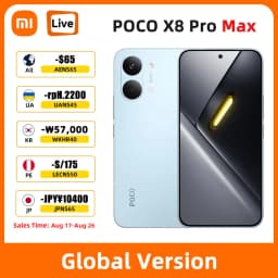 POCO X8 Pro Max 256GB 512GB Cellphone 6.83" 1.5K 120Hz Display Dimensity 9500s NFC 8500mAh 100W HyperCharge 50MP Global Version