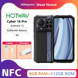 HOTWAV Cyber 16 Pro Rugged Phone G100 108MP Mobile Phone 6.6'' FHD Display 8GB 512GB 6280mAh 33W Smartphone Android 15 Cellphone
