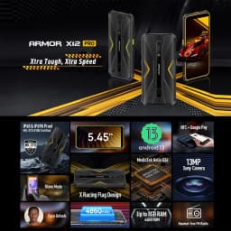 Ulefone Armor X12 Pro,Rugged 4G,Octa Core,4GB+64GB,5.45Inch Android 13,13MP Camera,4860mAh,10W Fast Charge, NFC,Global Version
