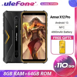 Ulefone Armor X12 Pro,Rugged 4G,Octa Core,4GB+64GB,5.45Inch Android 13,13MP Camera,4860mAh,10W Fast Charge, NFC,Global Version