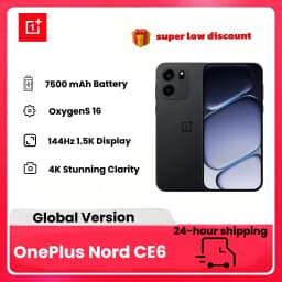 2026 New smartphone OnePlus Nord CE6 Smartphone, Global Edition, 8+256GB,7500mAh Battery,OxygenOS16,Snapdragon 7s Gen 4, 50MP Camera,Without Charger