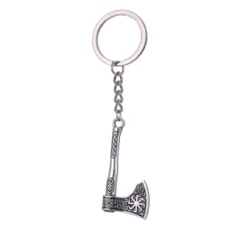 Dreamtimes Viking Axe Pendant Keychain Stainless Steel Men's Celtic Rune Vintage Protector Jewelry Gift Wholesale