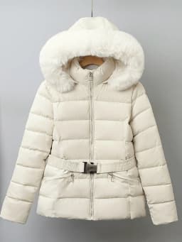Winter Thickened Slim Cotton Jacket 2025 New Fashion Fur Collar down Cotton Coat Women's Short Style Warmth Comfortable Coat