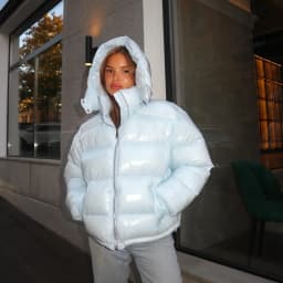 Solid Glossy Zipper Hooded Coats Women's Warm Elastic Waist Pleated Short Cotton Jacket 2026 Winter New Lady High Street Outwear
