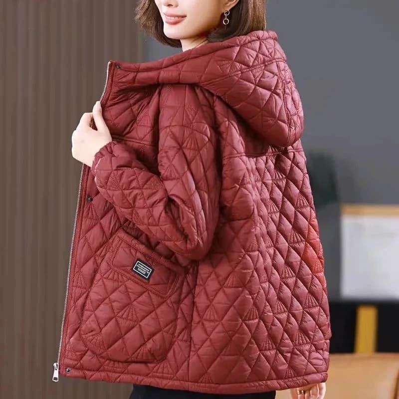 New 2025 Middle-aged Mother Loose Casual Women's Winter Parka Coat Comfortable Long Sleeve High-end Ladies Down Cotton Jacket