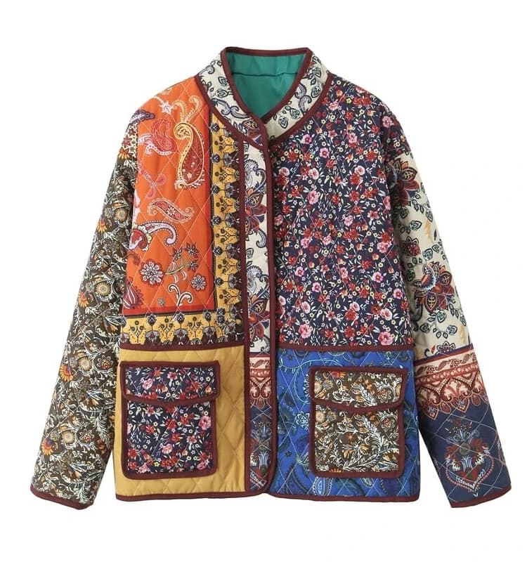 Autumn Winter Women's Long Sve Print orts Versatile Loose Cotton Jaet Design Sensation Faionable Commute Sle