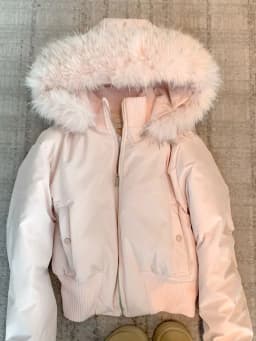 Pink Fluffy Hooded Cotton Jacket Women's Winter New Loose Thickened Bread Style Warm Cotton Coat Korean Style Commute