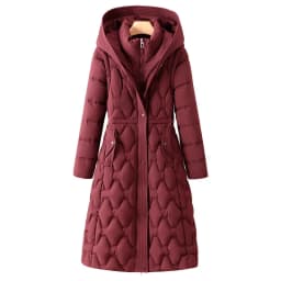 Women Parkas Coats Long Jackets Detachable Hooded Solid Zipper Pocket Cinched Waist Long Sleeves Loose Thick Casual 2025 Winter
