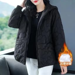 2026 Autumn Winter New Loose Cotton Jacket Women's Fashionable Casual Hooded Coat Female Thicken Warm Zipper Jackets Tops