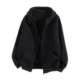 Subculture Punk Faxu Fur Hoodies Coats Harajuku Streetwear Zipper Solid Parkas Jacket Aesthetic Style Vintage Hooded Harajuku