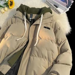 2026 Autumn winter New Fake two-piece Spliced Hooded Down cotton Jacket Women's Casual Loose Thicken Parkas Warm Cotton Coat