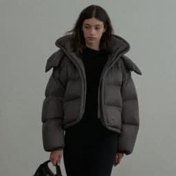 Korean Style Hooded Short Thickened Cotton Jacket Women's Winter Warm Outerwear Bread Coat Zipper Pocket Long Sleeve Polyester
