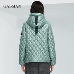 GASMAN 2022 NEW Spring Autumn Jackets Short casual parka Fashion Classic ladies jackets Thin Cotton Warm women Coat 21159