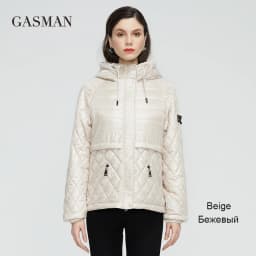GASMAN 2022 NEW Spring Autumn Jackets Short casual parka Fashion Classic ladies jackets Thin Cotton Warm women Coat 21159