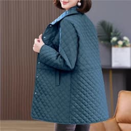 2026New Spring Autumn Retro Comfort Versatile Rhombic lattice Ligh Cotton Loose Women Parkas Down Cotton Jacket Warm Coat Female