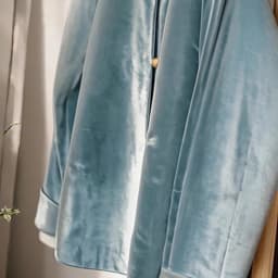 Limiguyue Chinese Style Frog Button Blue Velvet Quilted Coat Women Long Sleeve Autumn Winter Jackets Warmful Soft Outwears T263